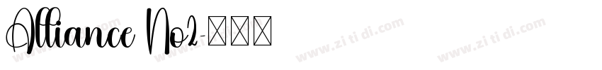 Alliance No2字体转换